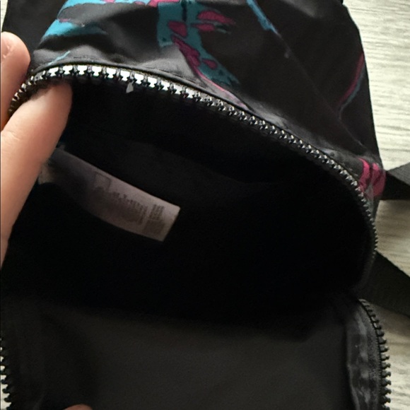 Adidas Black Mini Backpack Bag with Pink and Teal Pattern - Picture 6 of 8